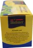 A close-up, angled view of a yellow tea box with blue and green accents. Produktbild-Vorschau