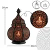 Orientalische Laterne Metall Lamis Schwarz 30cm | Produktbild-Vorschau 3