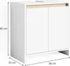Waschbeckenunterschrank Vicco Emma Weiß/Sonoma 58 x 60 cm, Produktbild-Vorschau 3