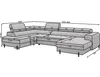 Couchgarnitur Ecksofa Feraria U-Form – Wohnlandschaft mit Produktbild-Vorschau 7