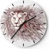 Wanduhr - Rund - Glasuhr - Löwe König Tierwelt Pelz - Produktbild-Vorschau 1