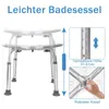 TWOLIIN Tabouret de douche Tabouret de bain réglable en Voir les images du produit 3
