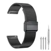 22mm Schwarz Edelstahl Armband mit Maschenstruktur, Produktbild-Vorschau 1