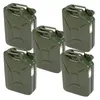 set di 5 taniche in metallo 20l tanica di benzina oliva Anteprima dell’immagine prodotto 1