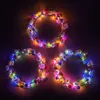 LED Leucht Blumenkranz Stirnband 12 Stück - Leuchtende Produktbild-Vorschau 4
