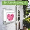 banjado Design Briefkasten Stahl weiß mit Zeitungsfach Produktbild-Vorschau 3