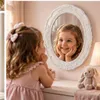 Wandspiegel Oval Bad Spiegel Romantik Badspiegel Weiß Produktbild-Vorschau 1
