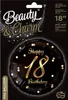 Fóliový balón Happy 18th Birthday, čierna zlatá potlač, 18' Náhľad obrázku produktu 2