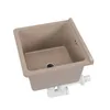 A beige sink with white plumbing attached, isolated on a white background. Anteprima dell’immagine prodotto