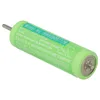 A single green battery with silver connectors and text labels. Produktbild-Vorschau