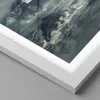 Gerahmtes Poster - Weißer Rahmen - Sturm Berge Segelschiff Produktbild-Vorschau 2