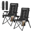 SONGMICS Campingstuhl faltbar, 2er Set, 95°-150° Produktbild-Vorschau 2
