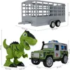 Malplay Geländewagen JEEP mit Anhänger und Dinosaurier Dino Produktbild-Vorschau 2