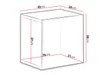 A diagram showing the dimensions of a cabinet. Anteprima dell’immagine prodotto