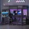 Letto a soppalco gaming 90x200 cm con scrivania, Anteprima dell’immagine prodotto 1