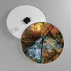 Wanduhr - Rund - Glasuhr - Park Wasserfall Wasser - 40x40cm Produktbild-Vorschau 2