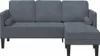 A dark gray sectional sofa with a chaise lounge. Produktbild-Vorschau