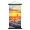 MuchoWow® Textilposter Lavendel - Sonnenuntergang - Ruine - Produktbild-Vorschau 1