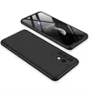 A black smartphone case is shown with a smartphone inside it, both on a white background. Produktbild-Vorschau