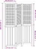 vidaXL 3-tlg. Raumteiler Weiß Massivholz Paulownia Produktbild-Vorschau 7