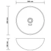 vidaXL Lavabo in Vetroceramica grigio chiaro rotondo Anteprima dell’immagine prodotto 10