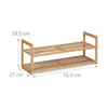 Stohovateľný bambusový stojan na topánky RD5367, 73 cm Náhľad obrázku produktu 4