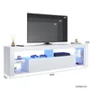 Mobile TV SONNI bianco lucido 180 x 35 x 50,5 cm Dotato di Anteprima dell’immagine prodotto 3