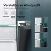 Marketing image showing features of a shower enclosure wall profile. Produktbild-Vorschau