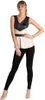 Damen Peplum Bluse Mesh Kunstleder; Beige S/M 36/38 Produktbild-Vorschau 1