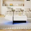 MODFU Table Basse Design avec Éclairage LED - Tiroirs Voir les images du produit 8
