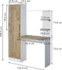 Scrivania Vicco Tessa Rovere bianco/dorato 122.9 x 52 cm, Anteprima dell’immagine prodotto 7