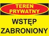 BTO-10 ZNAK -  Teren prywatny wstęp wzbroniony Podgląd zdjęcia produktu 2