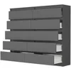 Komoda 140 cm 10 zásuvek skříňka FRAMIRE R-140-S10 antracit Náhled obrázku produktu 4