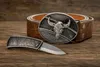 120 cm Herren Ledergürtel mit integrierter Klinge, Gürtel Produktbild-Vorschau 4