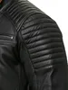 Kunst- Lederjacke Bikerjacke Biker Steppjacke Schwarz 4XL Produktbild-Vorschau 5