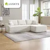 Juskys Sofa Coredo - Creme, moderne Couch aus Cord mit Produktbild-Vorschau 8