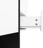 A close-up view of a white drawer with visible screws, partially extended from a black and white cabinet. Anteprima dell’immagine prodotto