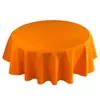 Tischdecke Fleckenresistente Orange Rund 120 cm Produktbild-Vorschau 1