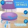 TRESKO® Taboret obrotowy z oparciem 150 kg Fioletowy | Podgląd zdjęcia produktu 5