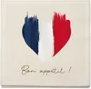 itenga 20x Serviette Herz Flagge FRANKREICH Produktbild-Vorschau 2