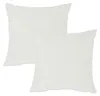 Kissenbezug 2er Set weiss 40x40 cm Struktur Leinenoptik Produktbild-Vorschau 1