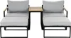 A two-seater outdoor lounge set with ottomans and a connecting table. Produktbild-Vorschau