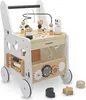 A wooden walker and activity center for babies, shown from a slightly angled front view against a white background. Produktbild-Vorschau