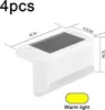 Solar-Terrassenleuchten, 4er-Pack, weiße, wasserdichte Produktbild-Vorschau 2