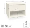 Set aus 2 beigefarbenen, schwebenden Nachttischen mit je Produktbild-Vorschau 5
