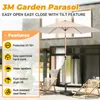 Angel Living Sonnenschirm Ø 300 cm Gartenschirm Produktbild-Vorschau 2