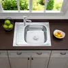 Lavello da incasso 58x48 cm rettangolare in acciaio inox Anteprima dell’immagine prodotto 2