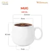 Tazza Wilmax da 400 ml in porcellana bianca per caffè e tè Anteprima dell’immagine prodotto 3