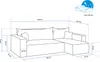 IDOHOME Ecksofa Piano Stoff Couch Sofa mit Schlaffunktion Produktbild-Vorschau 7