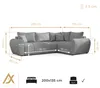 AX LIVING Malatya L Ecksofa mit Schlaffunktion Sofa L Beige Produktbild-Vorschau 8